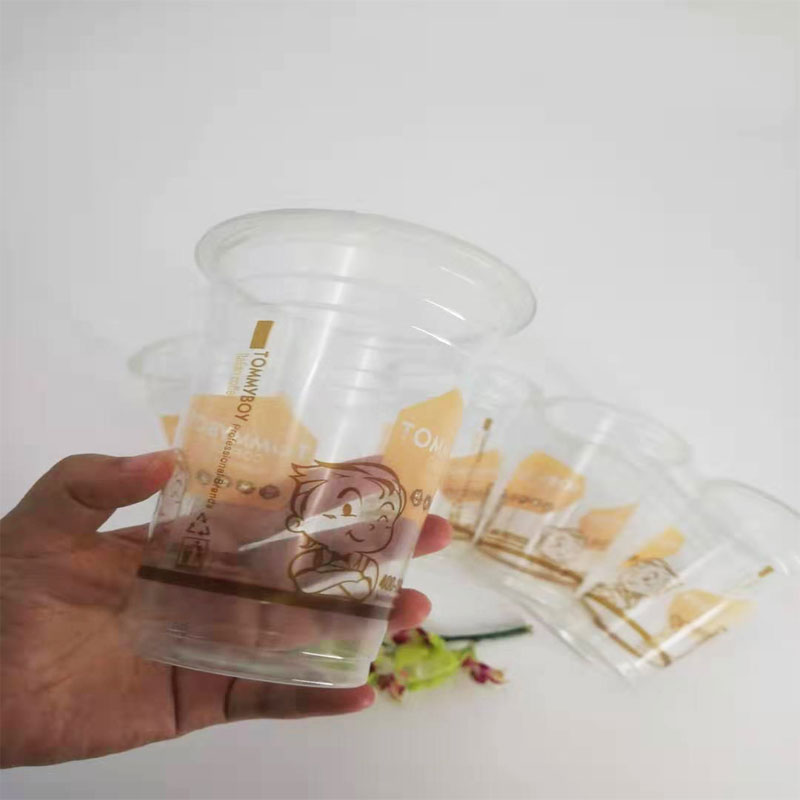 Copo claro plástico feito sob encomenda da bolha do ANIMAL DE ESTIMAÇÃO 16oz do produto comestível para o suco