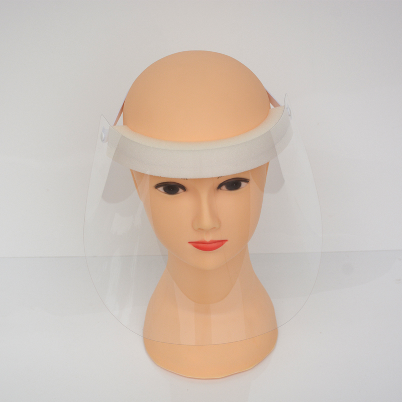Tela transparente de proteção facial com luz de proteção facial antiembaçante e segurança