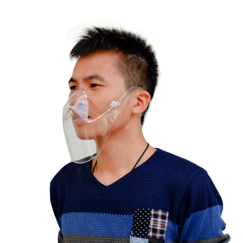 Protetores faciais transparentes transparentes Protetor de boca de plástico anti respingo protetor de tela facial moderno protetor facial