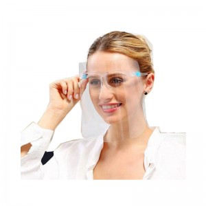Óculos de proteção facial reutilizáveis ​​anti-nevoeiro protetor facial protetor facial protetor de plástico com óculos