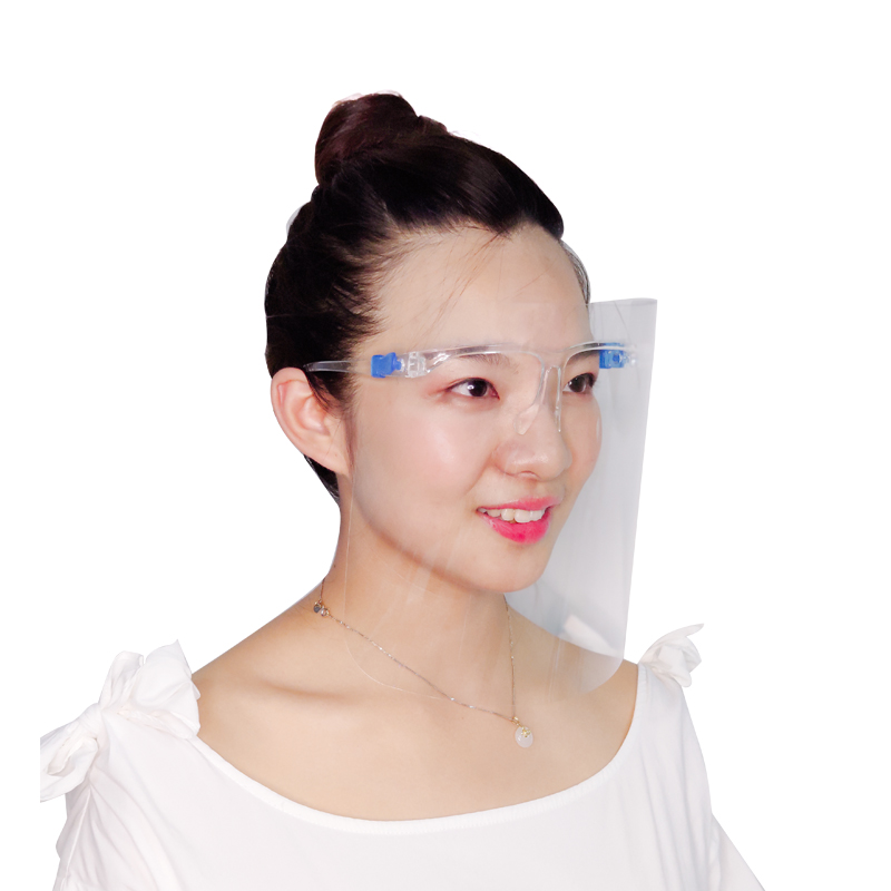 Óculos de proteção facial de plástico de isolamento personalizado para distribuidor OEM